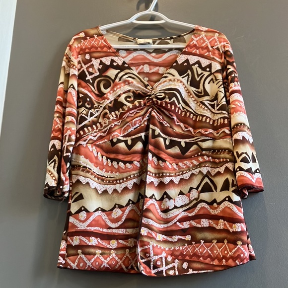 La Kohaki Women’s Multi Colored Layered Blouse Size Medium - Picture 13 of 14